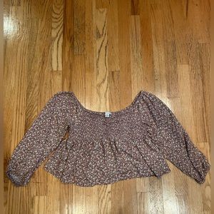 American Eagle Pink Floral Blouse